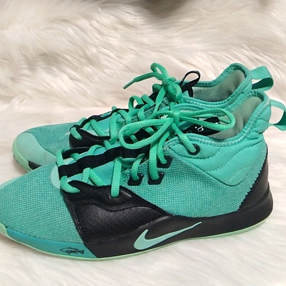 Nike PG3 Menta Green Tennis Shoes Sz.6.5Youth Or Womens 7-7 1/2. Gently Worn - Picture 4 of 11